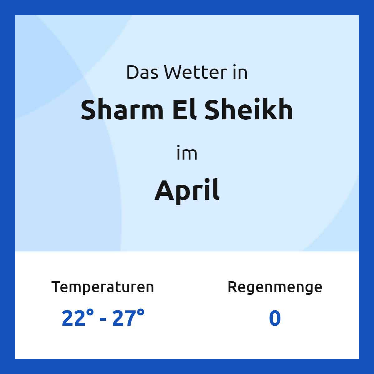 Das Wetter in Sharm El Sheikh im April Das Wetter in Sharm El Sheikh im April